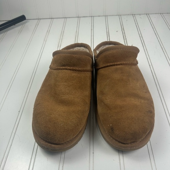 UGG Tan Cognac Suede Slip-On Shoes Loafers Women’s Size 7 - Picture 2 of 10
